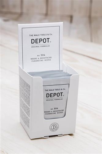 Depot Beard & Moustache Cleansing Wipes No.504 Depot Beard & Moustache Cleansing Wipes No.504
